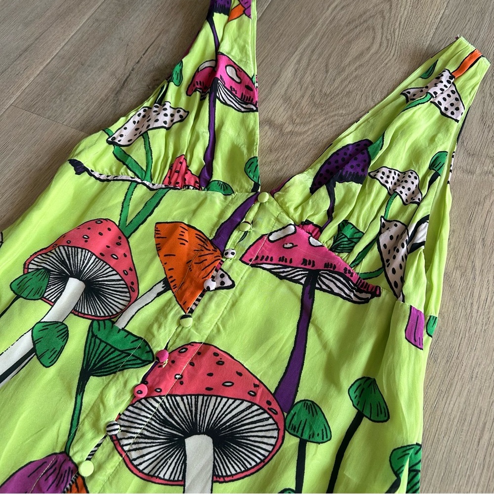 FARM Rio Lime Mushrooms Midi Dress - Picture 4 of 8